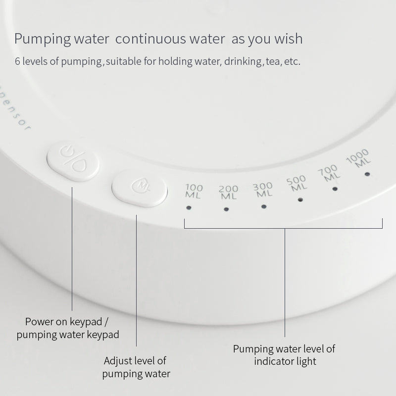 SmartFlow: Rechargeable Electric Water Dispenser for Desks - Automatic Gallon Bottle Pump