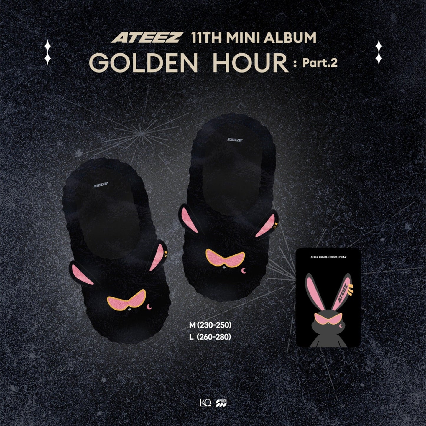 (PRE-ORDER) ATEEZ GOLDEN HOUR : Part.2 POP-UP OFFICIAL MD (Mito FUR SLIPPERS)