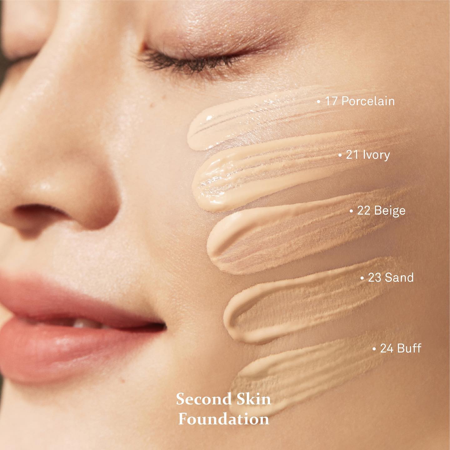 hince Second Skin Foundation 40ml (5 colors)