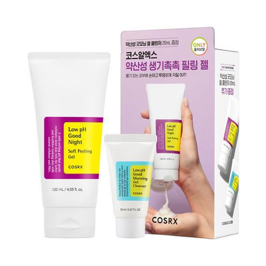 COSRX Low pH Good Night Soft Peeling Gel 120ml (+ Gel Cleanser 20ml)