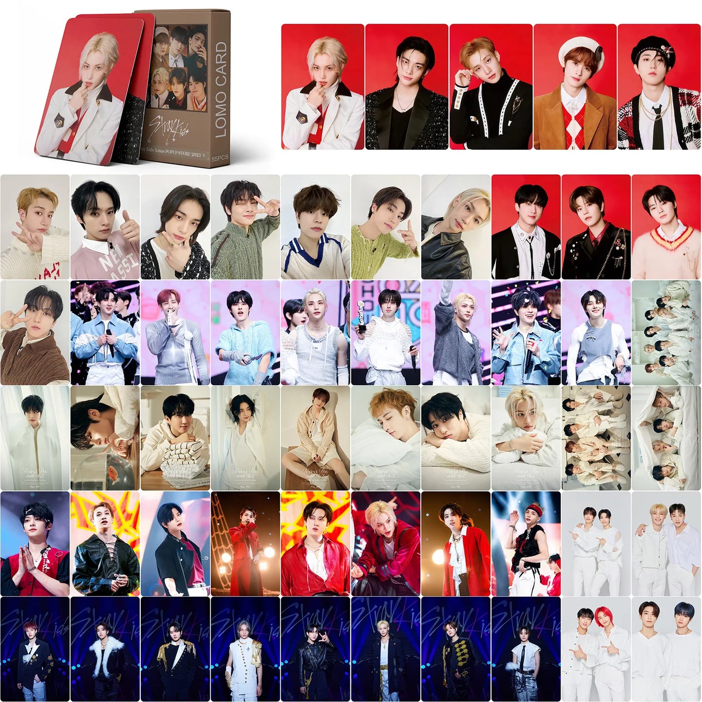 STRAY KIDS | ATE, Magic School, ROCK-STAR, 2024 Season's Greetings, ★★★★★ - 5-Star, MAXIDENT, NO EASY & ODDINARY Photo Card Sets (1 Box = 55 Cards! 🫶)