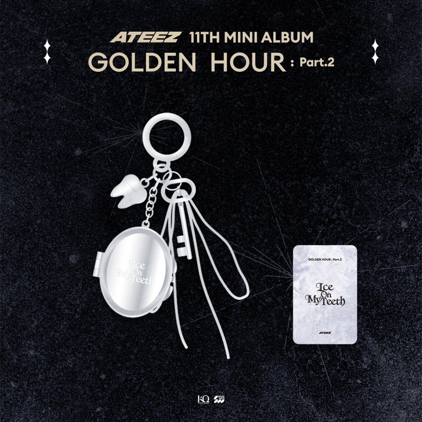 (PRE-ORDER) ATEEZ GOLDEN HOUR : Part.2 POP-UP OFFICIAL MD (MIRROR KEYRING)