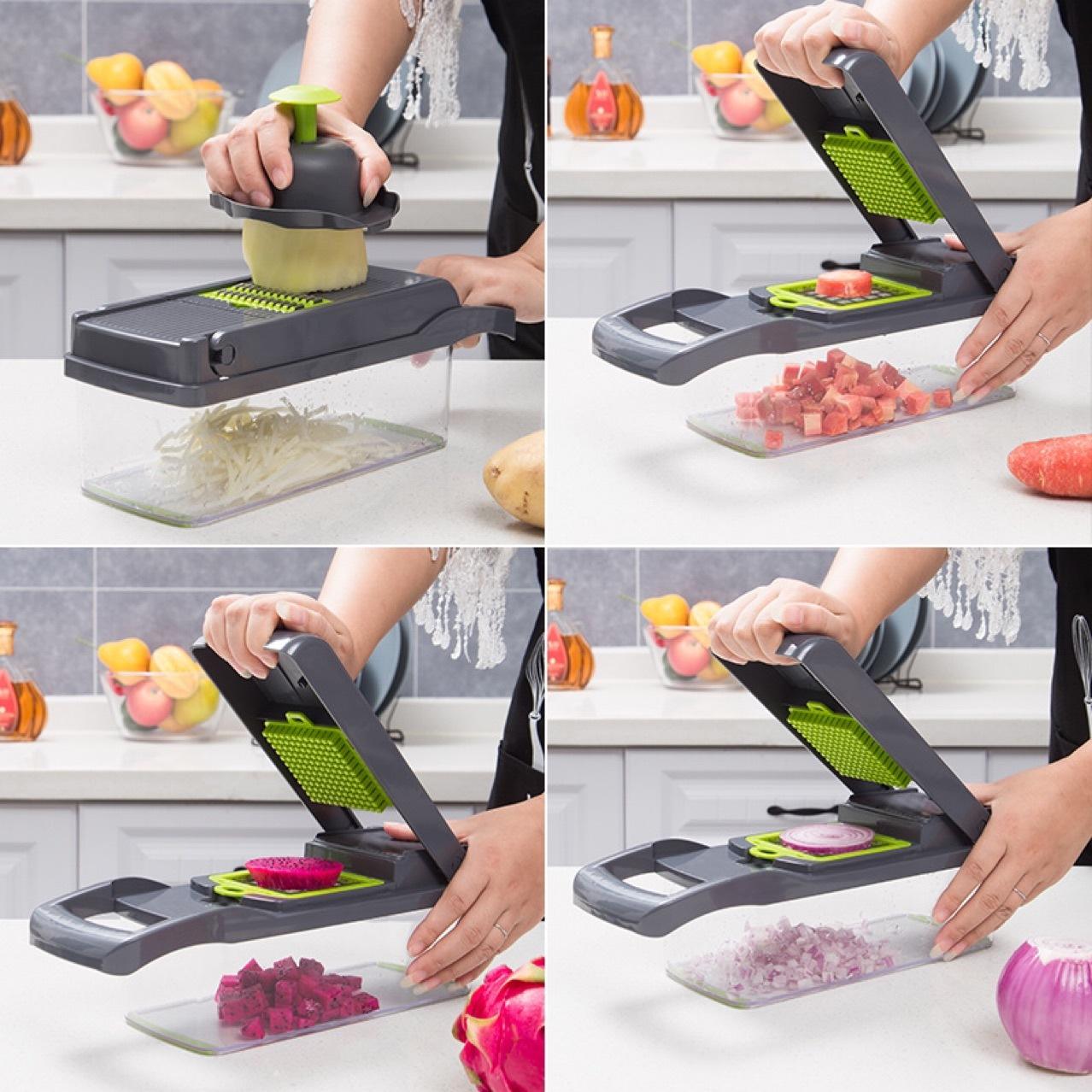 Ultimate 12-in-1 Vegetable Chopper: The Kitchen Miracle for Quick and Easy Slicing, Dicing, and Chopping
