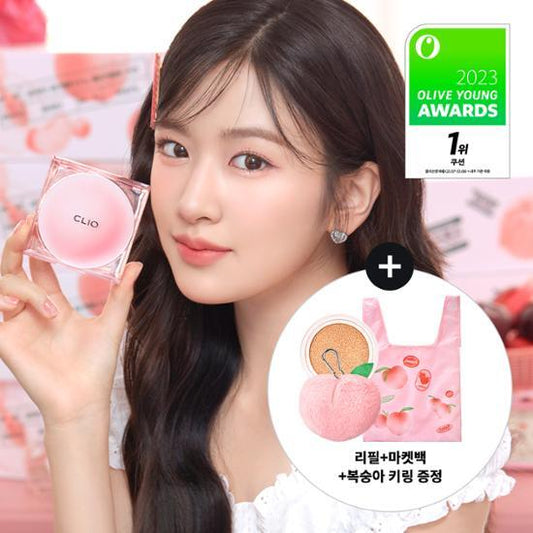 (IVE AN YUJIN's Pick) CLIO KILL COVER THE NEW FOUNWEAR CUSHION (PEACH EDITION + Refil 1ea)