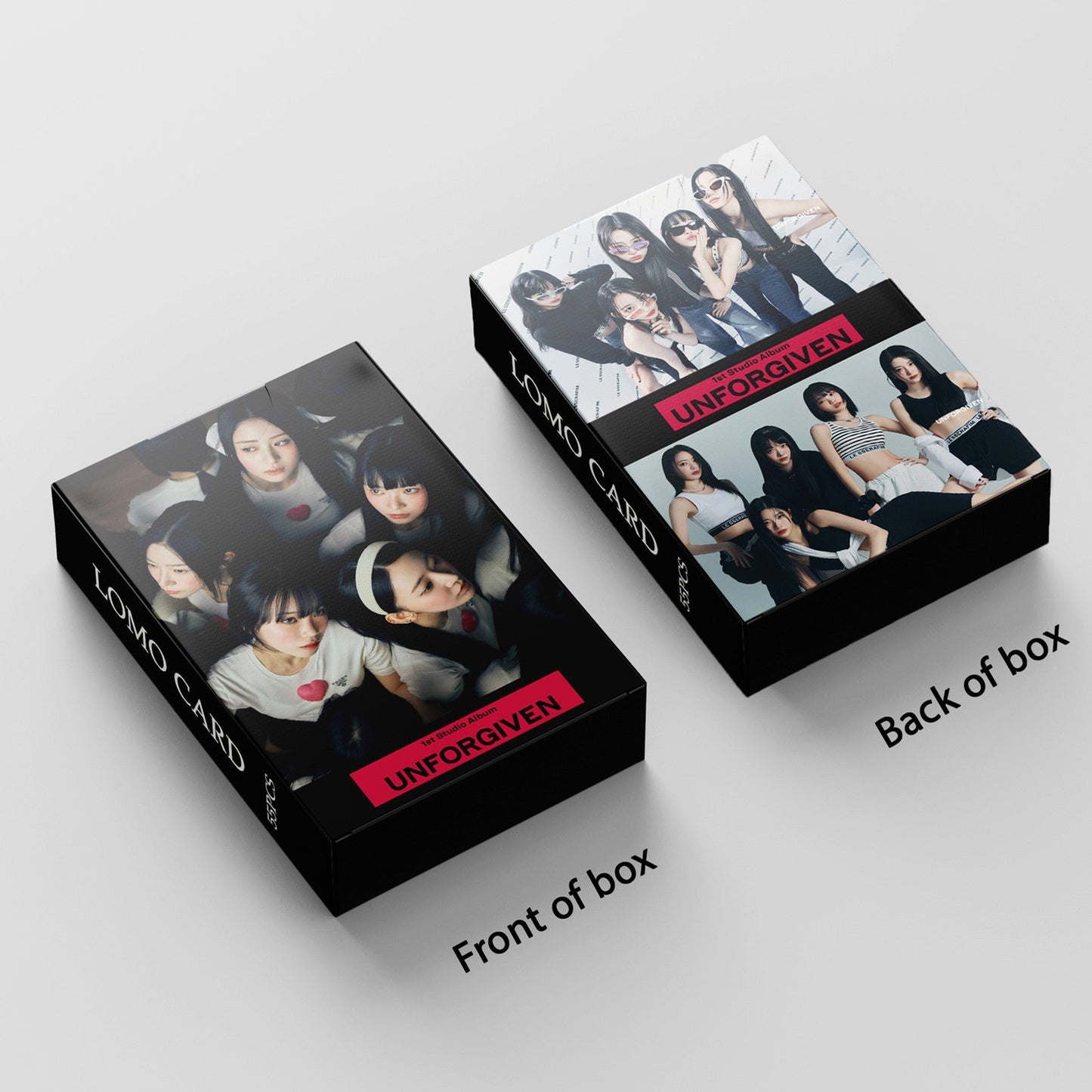 LE SSERAFIM | UNFORGIVEN, FEARLESS, ANTIFRAGILE & 2023 Season's Greetings Photo Card Sets (1 Box = 55 Cards! 🫶)