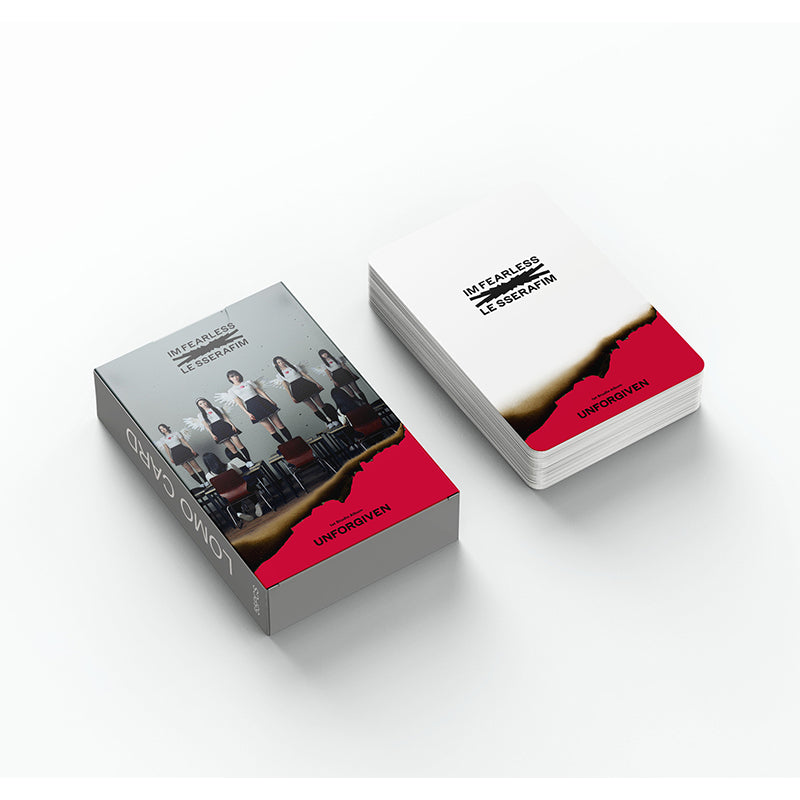 LE SSERAFIM | UNFORGIVEN, FEARLESS, ANTIFRAGILE & 2023 Season's Greetings Photo Card Sets (1 Box = 55 Cards! 🫶)