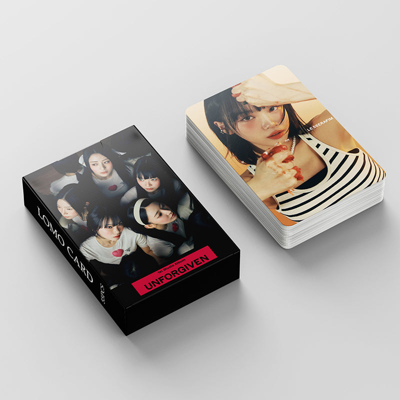 LE SSERAFIM | UNFORGIVEN, FEARLESS, ANTIFRAGILE & 2023 Season's Greetings Photo Card Sets (1 Box = 55 Cards! 🫶)