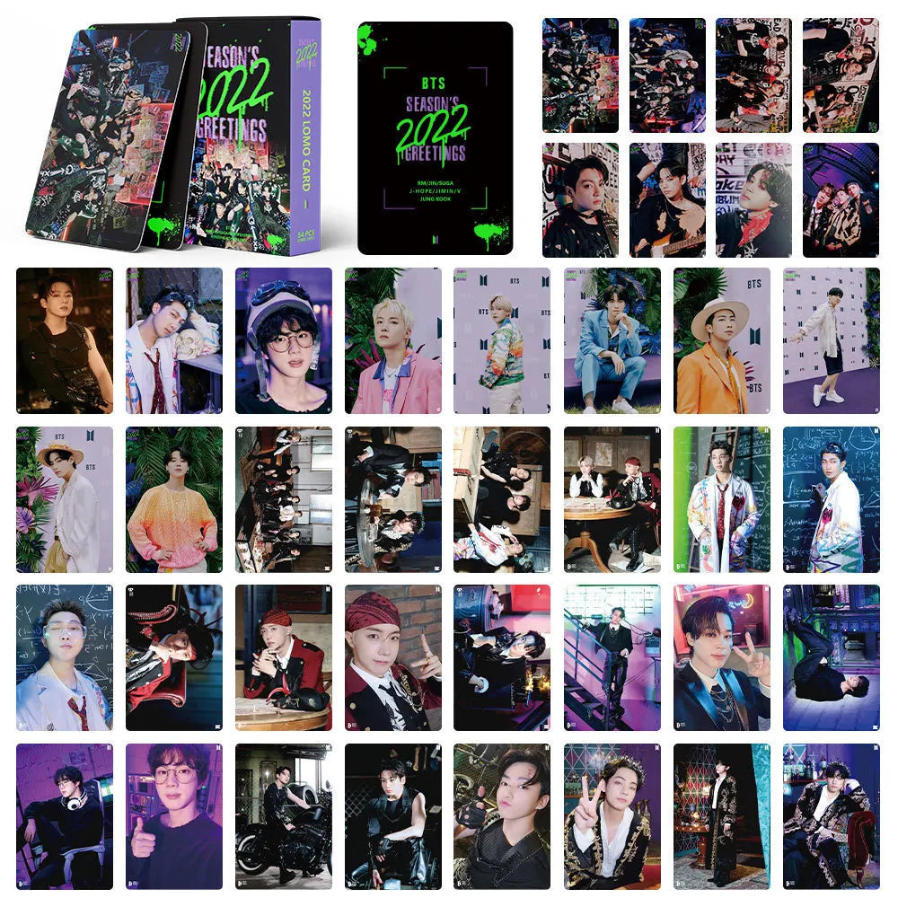 BTS | Golden, Layover, FACE, Jack In The Box, Road to D-Day, The Astronaut, PROOF, Yet To Come, Me, Myself, and Jimin, Jung Kook, V, Jin, RM, Suga, j-hope Photo Card Sets (1 Box = 55 Cards! 🫶)