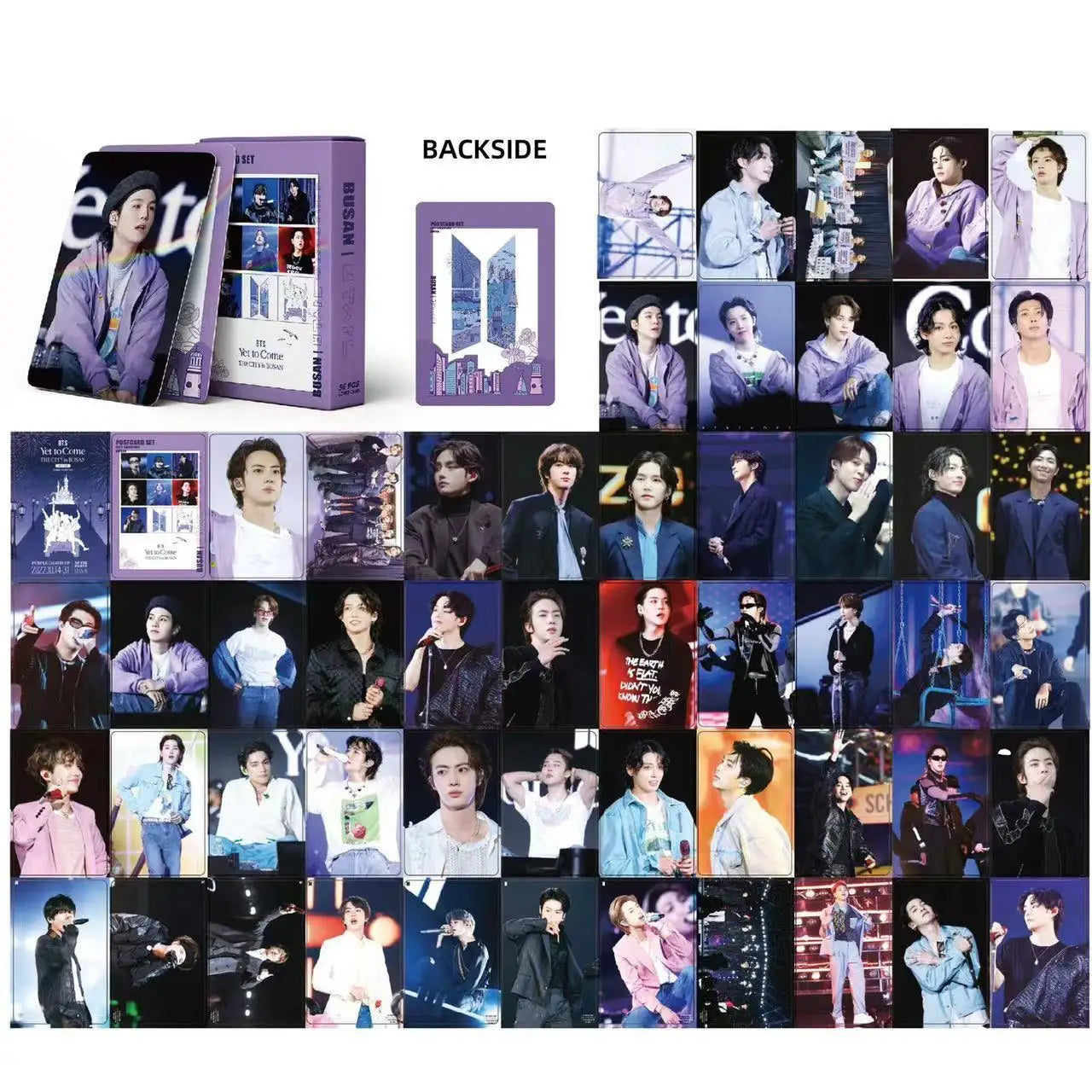 BTS | Golden, Layover, FACE, Jack In The Box, Road to D-Day, The Astronaut, PROOF, Yet To Come, Me, Myself, and Jimin, Jung Kook, V, Jin, RM, Suga, j-hope Photo Card Sets (1 Box = 55 Cards! 🫶)