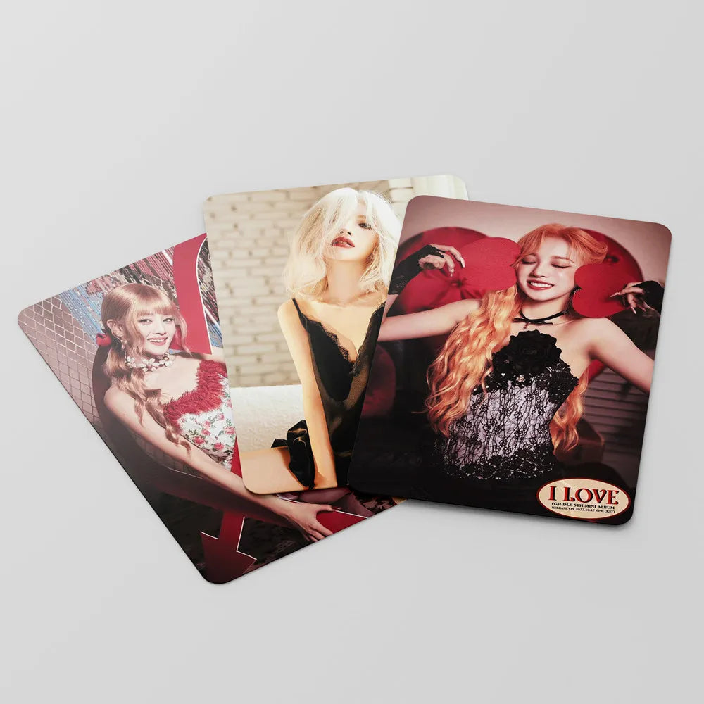 (G)I-DLE | I Feel, I Never Die, I DO, Just Me ( )I-dle, I Love, I Am Free-ty, 2023 Season's Greetings "Blooming Day" Photo Card Sets (1 Box = 55 Cards! 🫶)