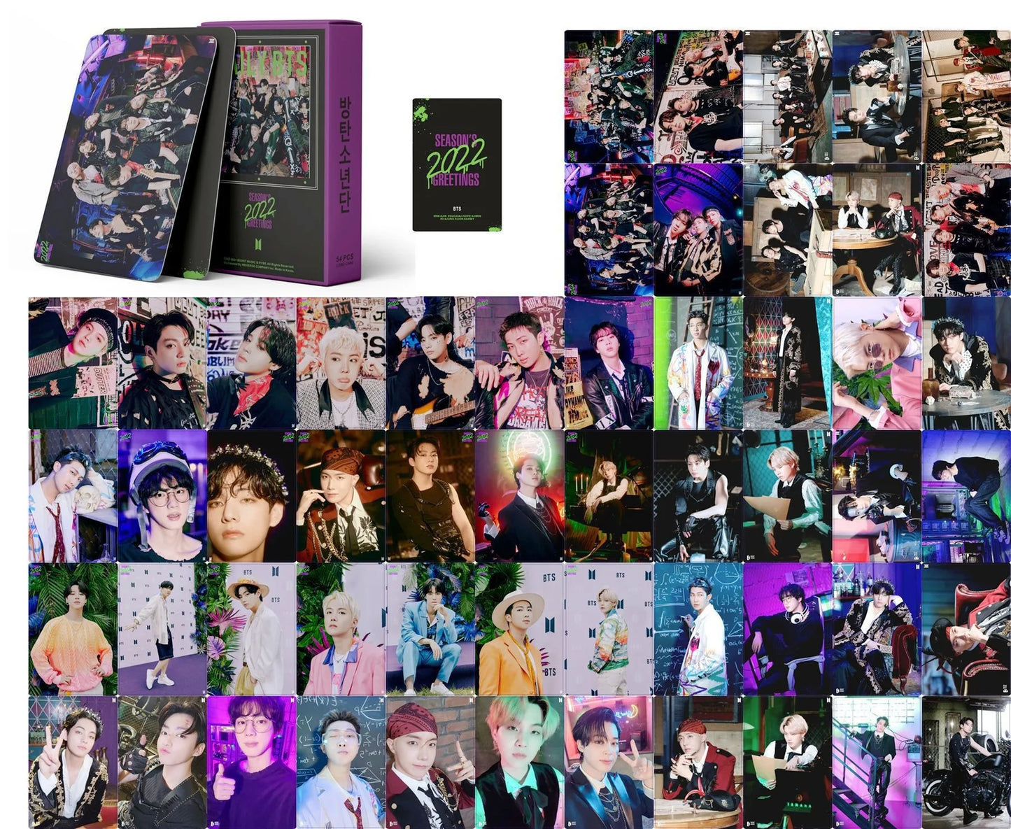 BTS | Golden, Layover, FACE, Jack In The Box, Road to D-Day, The Astronaut, PROOF, Yet To Come, Me, Myself, and Jimin, Jung Kook, V, Jin, RM, Suga, j-hope Photo Card Sets (1 Box = 55 Cards! 🫶)