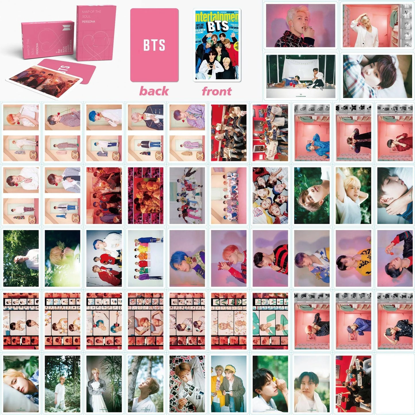 BTS | Golden, Layover, FACE, Jack In The Box, Road to D-Day, The Astronaut, PROOF, Yet To Come, Me, Myself, and Jimin, Jung Kook, V, Jin, RM, Suga, j-hope Photo Card Sets (1 Box = 55 Cards! 🫶)