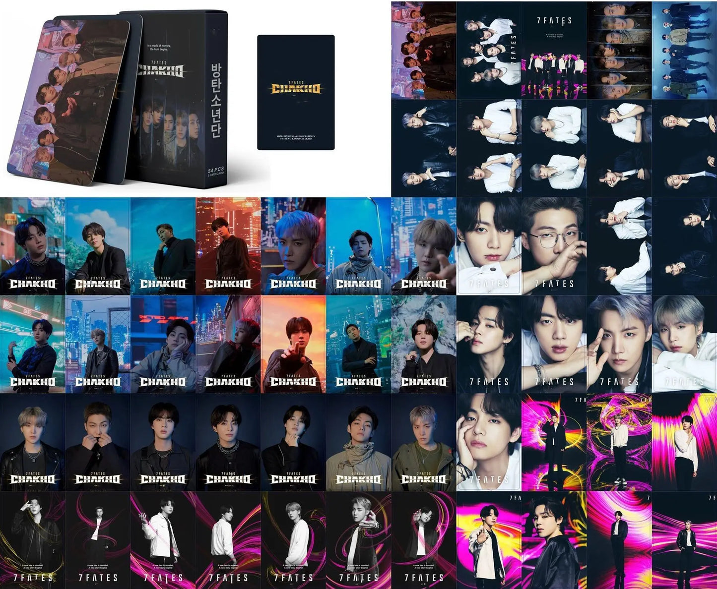 BTS | Golden, Layover, FACE, Jack In The Box, Road to D-Day, The Astronaut, PROOF, Yet To Come, Me, Myself, and Jimin, Jung Kook, V, Jin, RM, Suga, j-hope Photo Card Sets (1 Box = 55 Cards! 🫶)