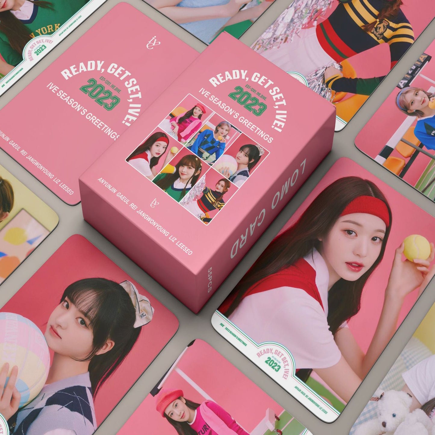 IVE | WAVE, After Like, ELEVEN, LOVE DIVE, I'VE SUMMER, Lovely Vacation, The Prom Queens, I've Ive & 2023 Season's Greetings Photo Card Sets (1 Box = 55 Cards! 🫶)