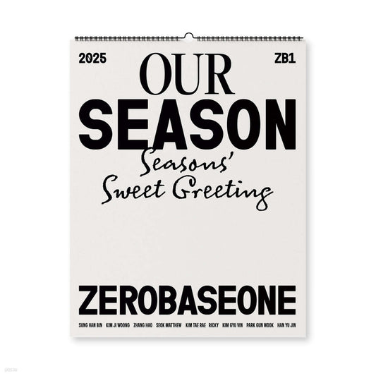 (PRE-ORDER) ZEROBASEONE 2025 SEASON'S GREETINGS WALL CALENDAR