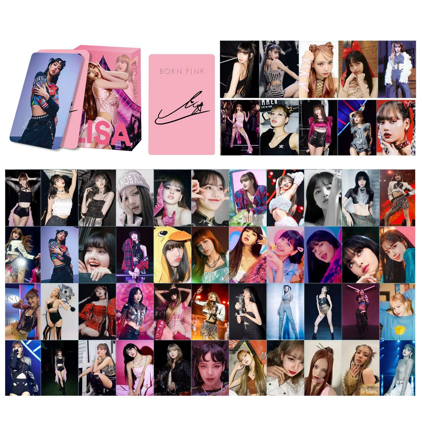 BLACKPINK | THE GAME, 7th Anniversary, JISOO 'ME', Coachella, BORN PINK, Pink Venom, THE ALBUM, LALISA, Summer Diary, Welcoming Collection Photo Card Sets (1 Box = 55 Cards! 🫶)