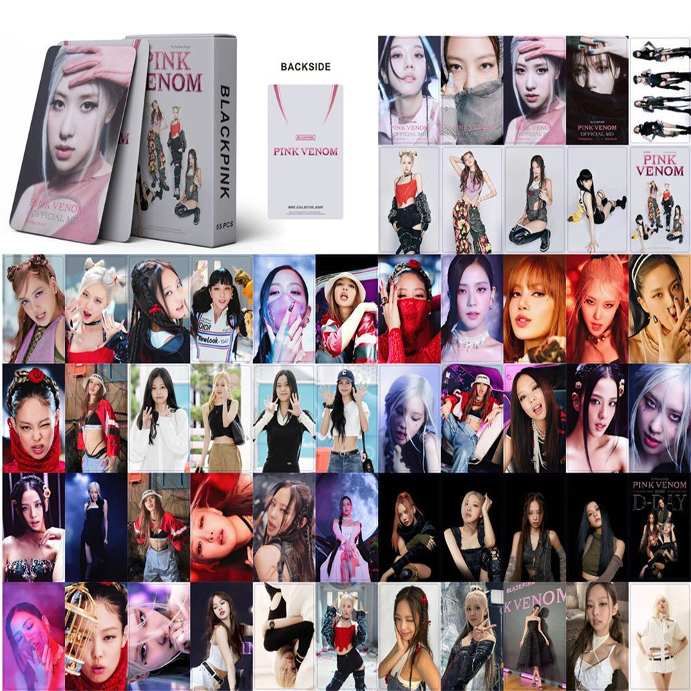 BLACKPINK | THE GAME, 7th Anniversary, JISOO 'ME', Coachella, BORN PINK, Pink Venom, THE ALBUM, LALISA, Summer Diary, Welcoming Collection Photo Card Sets (1 Box = 55 Cards! 🫶)