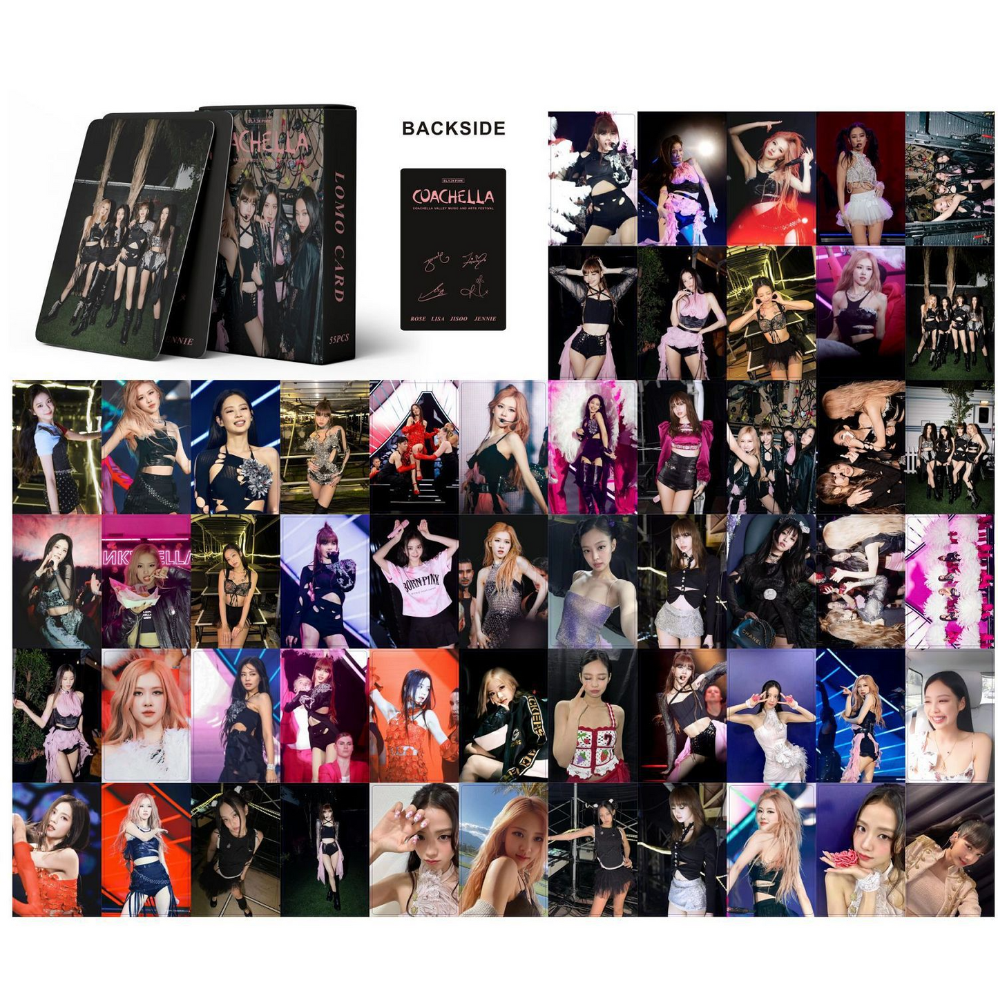 BLACKPINK | THE GAME, 7th Anniversary, JISOO 'ME', Coachella, BORN PINK, Pink Venom, THE ALBUM, LALISA, Summer Diary, Welcoming Collection Photo Card Sets (1 Box = 55 Cards! 🫶)