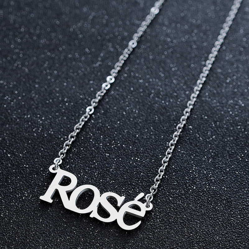 BLACKPINK Rosé Lisa Jennie And Jisoo's Name Necklace - "ROSÉ" Necklace - Rosé K-Shop