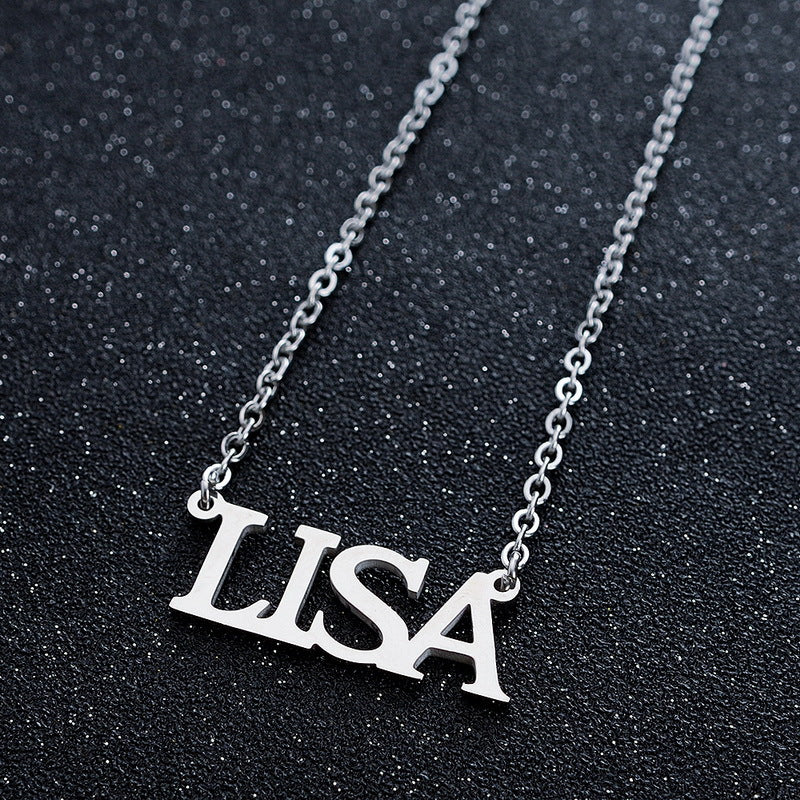 BLACKPINK Rosé Lisa Jennie And Jisoo's Name Necklace - "LISA" Necklace - Rosé K-Shop