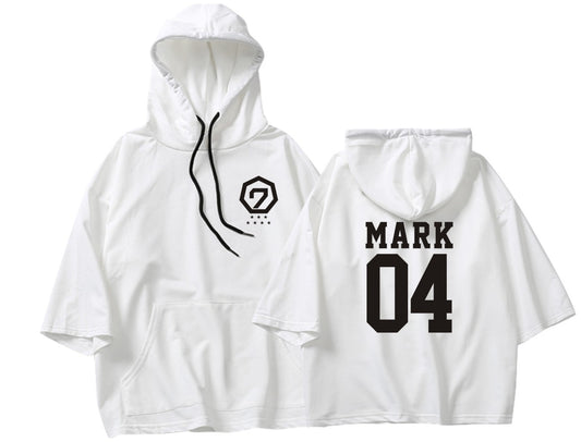 GOT7 Oversize Unisex Concert Hoodie - Jay B, Mark, Jackson, Jinyoung, Youngjae, BamBam and Yugyeom - MARK - White / L - Rosé K-Shop