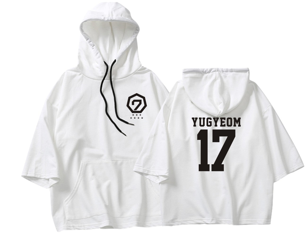 GOT7 Oversize Unisex Concert Hoodie - Jay B, Mark, Jackson, Jinyoung, Youngjae, BamBam and Yugyeom - YUGYEOM - White / L - Rosé K-Shop