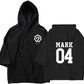 GOT7 Oversize Unisex Concert Hoodie - Jay B, Mark, Jackson, Jinyoung, Youngjae, BamBam and Yugyeom - MARK - Black / L - Rosé K-Shop