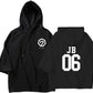 GOT7 Oversize Unisex Concert Hoodie - Jay B, Mark, Jackson, Jinyoung, Youngjae, BamBam and Yugyeom - JB - Black / L - Rosé K-Shop