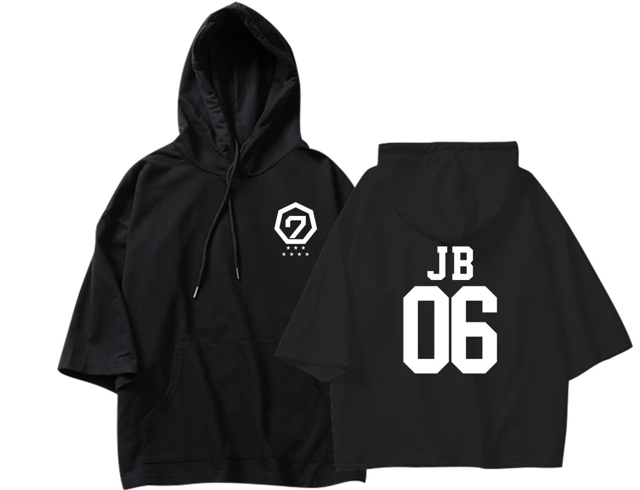 GOT7 Oversize Unisex Concert Hoodie - Jay B, Mark, Jackson, Jinyoung, Youngjae, BamBam and Yugyeom - JB - Black / L - Rosé K-Shop