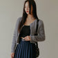 Common Unique - Button-Up Fuzzy Cardigan (BLACKPINK Jennie, Apink Bomi and Namjoo Wears) - Gray / One Size - Rosé K-Shop