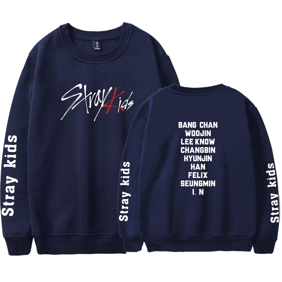 STRAY KIDS - Oversize Sweatshirt for STAY's - Navy Blue / L - Rosé K-Shop