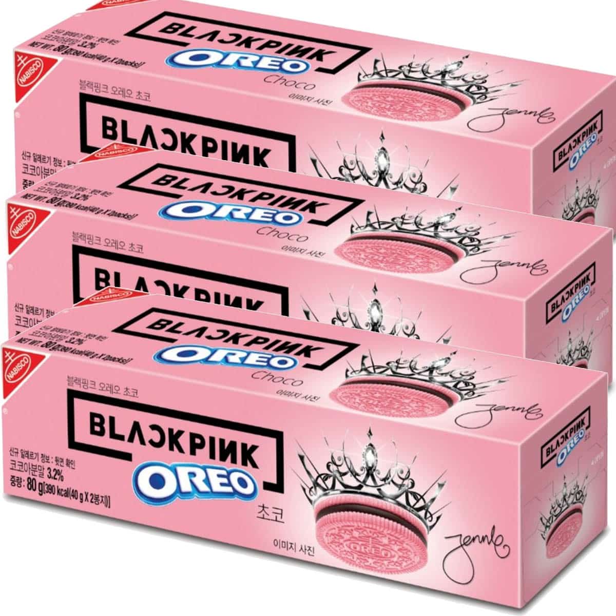 BLACKPINK x OREO LIMITED EDITION 80g x 3boxes - Strawberry 80g x 3boxes - Rosé K-Shop