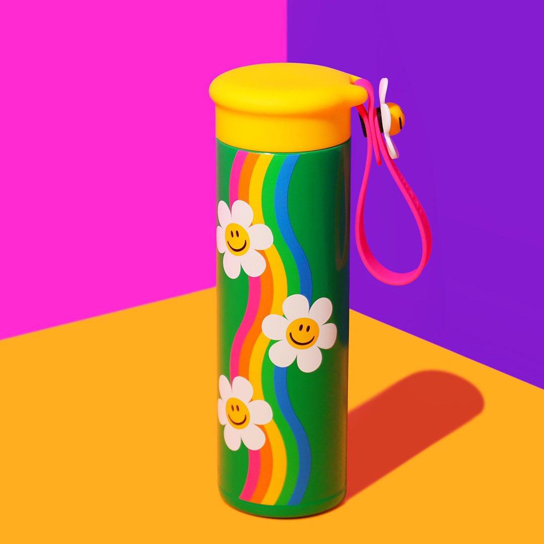 WIGGLE WIGGLE Korea | Strap Tumbler - Smile We Love - Rosé K-Shop