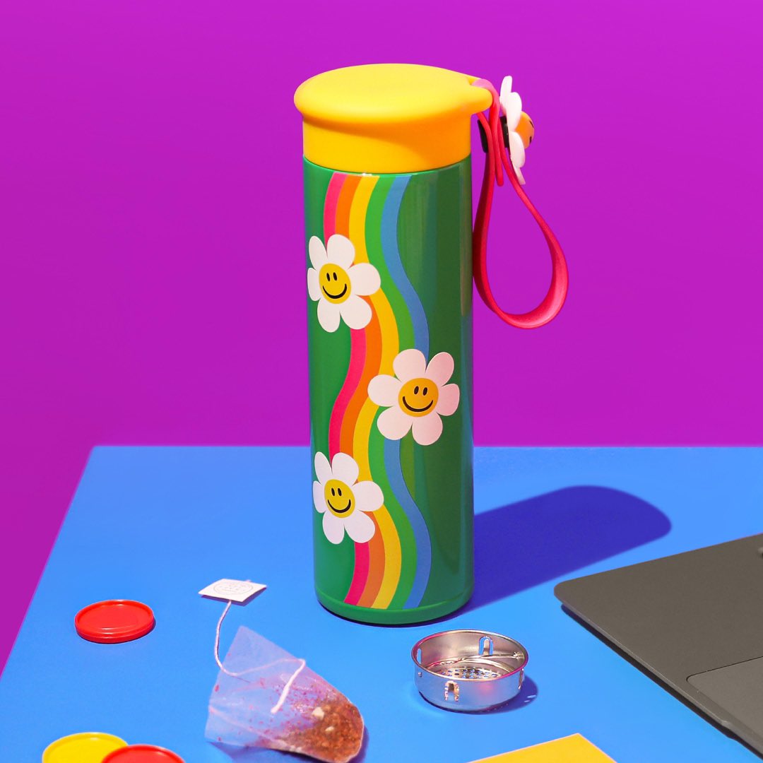 WIGGLE WIGGLE Korea | Strap Tumbler - Smile We Love - Rosé K-Shop