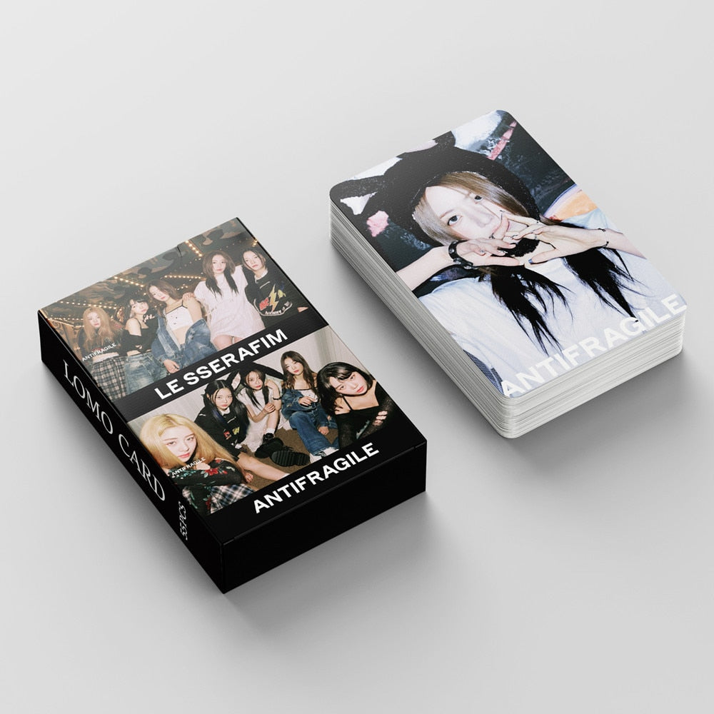 LE SSERAFIM | UNFORGIVEN, FEARLESS, ANTIFRAGILE & 2023 Season's Greetings Photo Card Sets (1 Box = 55 Cards! 🫶)