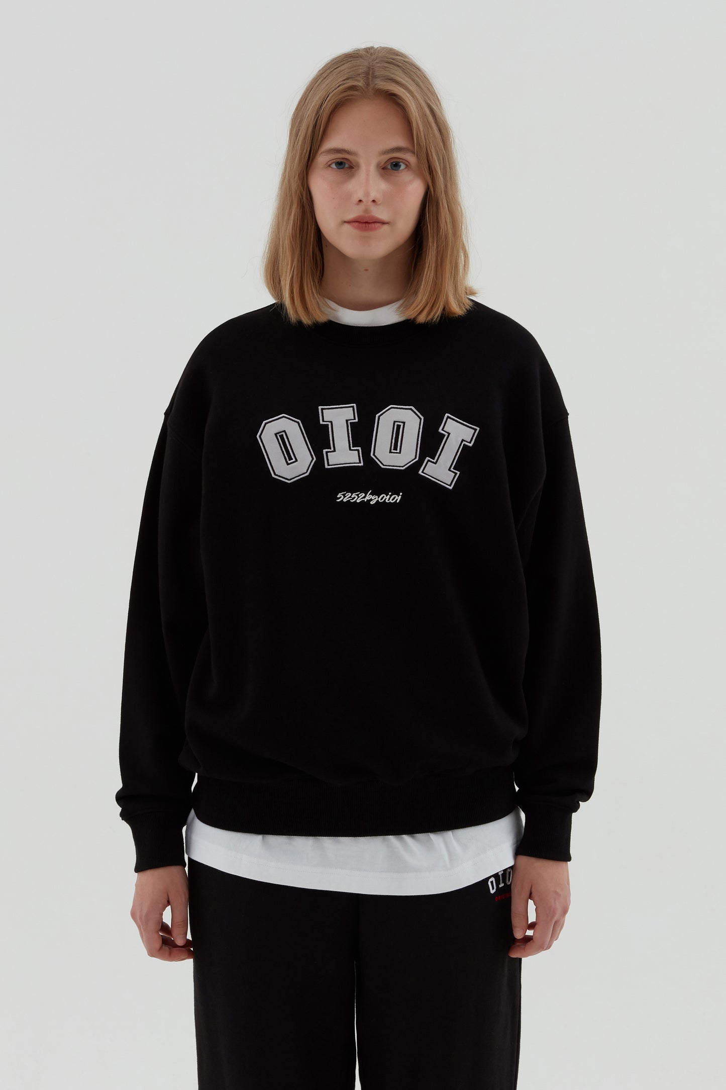 O!Oi Korea - Signature Sweatshirts - Black / S - Rosé K-Shop