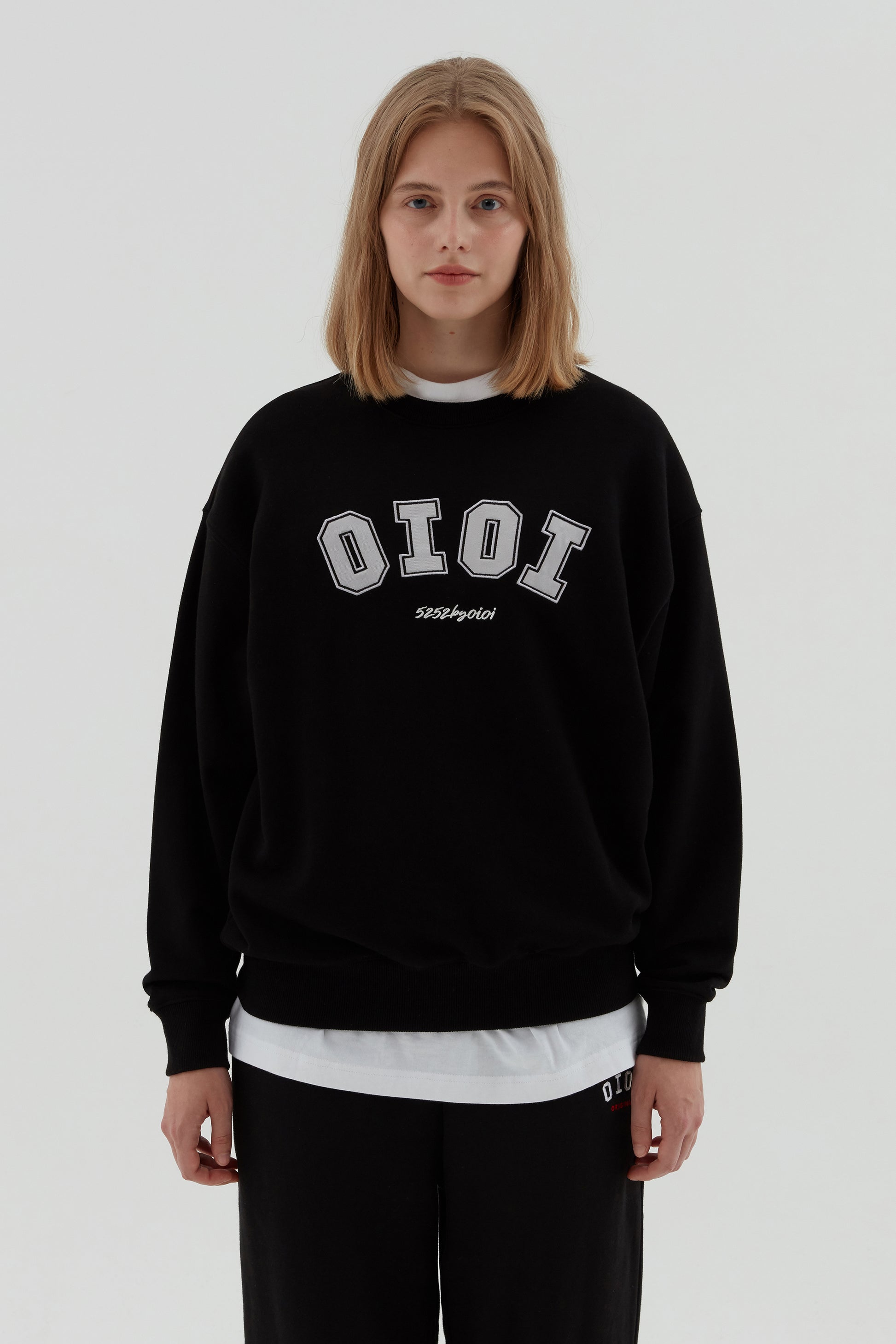 O!Oi Korea - Signature Sweatshirts - Black / S - Rosé K-Shop