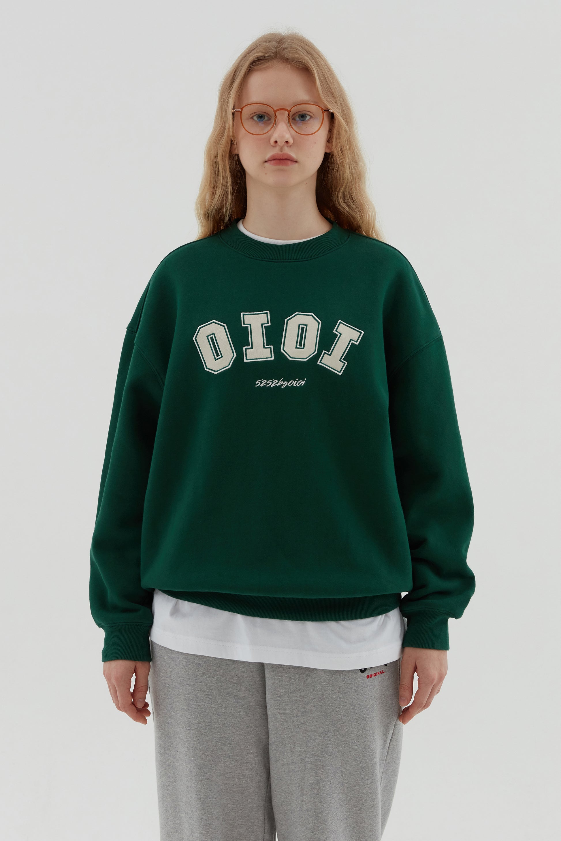 O!Oi Korea - Signature Sweatshirts - Green / S - Rosé K-Shop