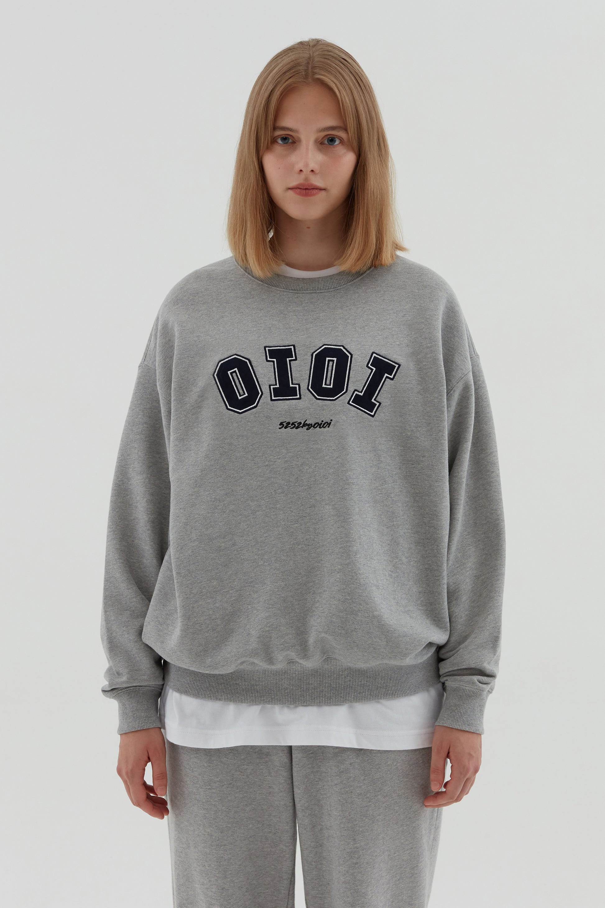 O!Oi Korea - Signature Sweatshirts - Grey / S - Rosé K-Shop