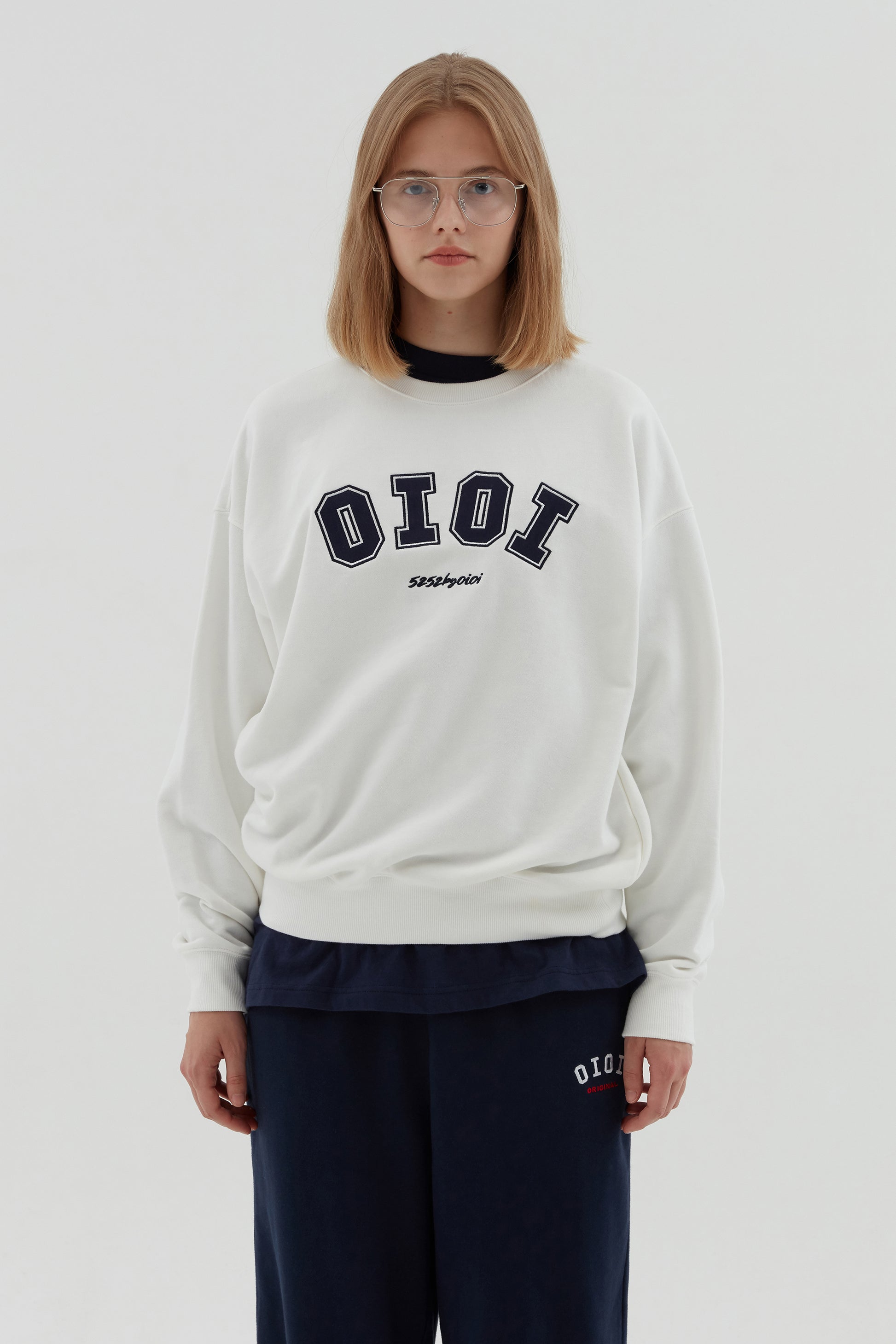 O!Oi Korea - Signature Sweatshirts - White / S - Rosé K-Shop
