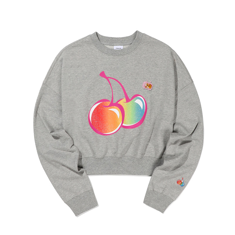 KIRSH X POLAROID - Big Cherry Crop Sweatshirt - Rosé K-Shop