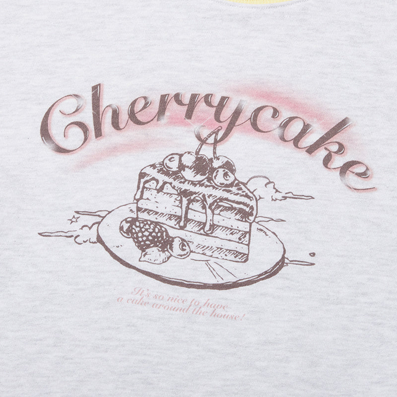 KIRSH Korea - Cherry Cake Graphic Rib Sweatshirt - Rosé K-Shop