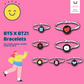 BTS X BT21 Bracelet Customized for V, Jimin, Jin, Jung Kook, SUGA, RM, j-hope - Rosé K-Shop
