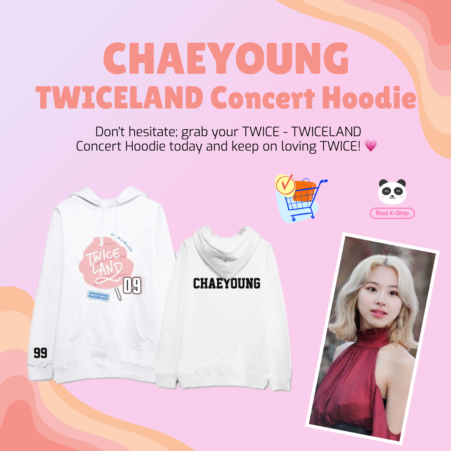 TWICE - TWICELAND Concert Hoodie | Nayeon, Jeongyeon, Momo, Sana, Jihyo, Mina, Dahyun, Chaeyoung, and Tzuyu Ver.