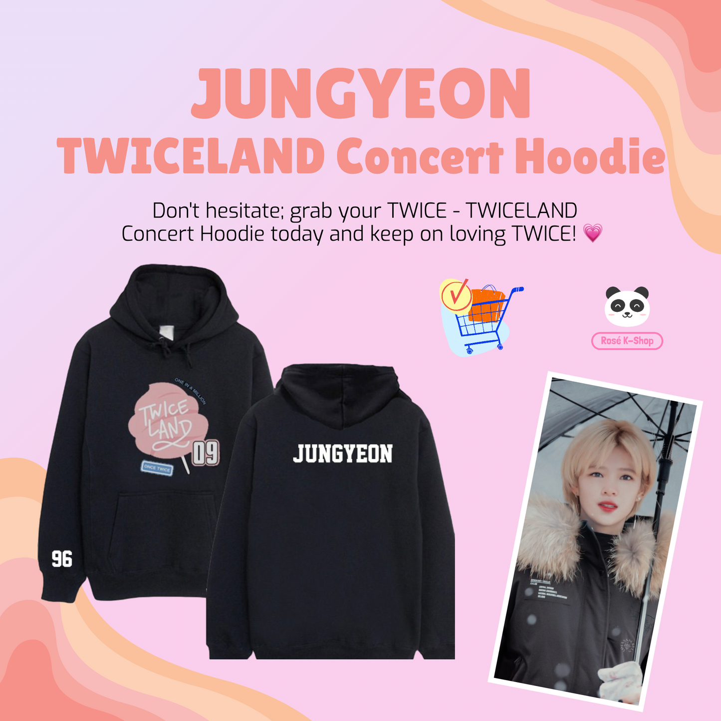 TWICE - TWICELAND Concert Hoodie | Nayeon, Jeongyeon, Momo, Sana, Jihyo, Mina, Dahyun, Chaeyoung, and Tzuyu Ver.