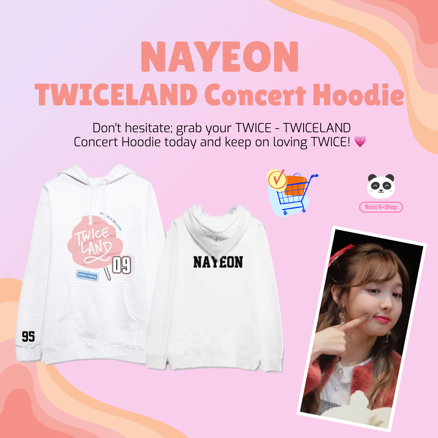 TWICE - TWICELAND Concert Hoodie | Nayeon, Jeongyeon, Momo, Sana, Jihyo, Mina, Dahyun, Chaeyoung, and Tzuyu Ver.