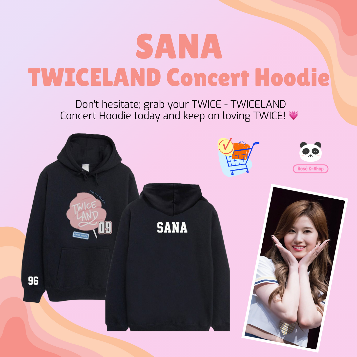 TWICE - TWICELAND Concert Hoodie | Nayeon, Jeongyeon, Momo, Sana, Jihyo, Mina, Dahyun, Chaeyoung, and Tzuyu Ver.