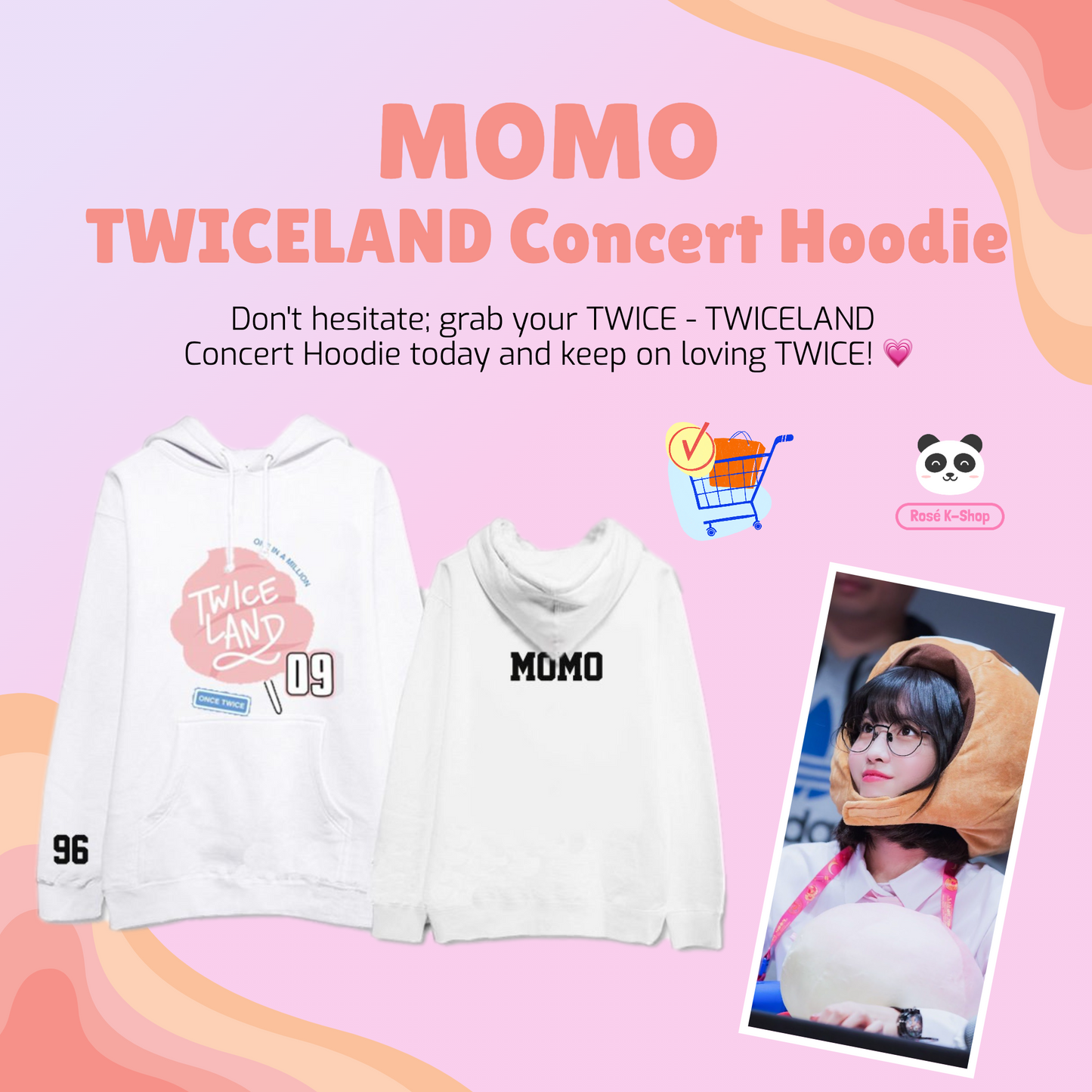 TWICE - TWICELAND Concert Hoodie | Nayeon, Jeongyeon, Momo, Sana, Jihyo, Mina, Dahyun, Chaeyoung, and Tzuyu Ver.