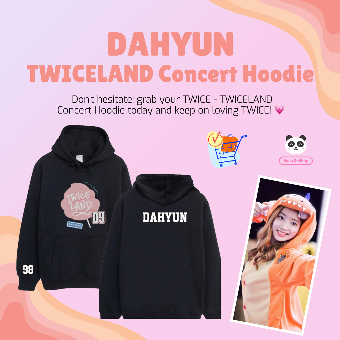 TWICE - TWICELAND Concert Hoodie | Nayeon, Jeongyeon, Momo, Sana, Jihyo, Mina, Dahyun, Chaeyoung, and Tzuyu Ver.