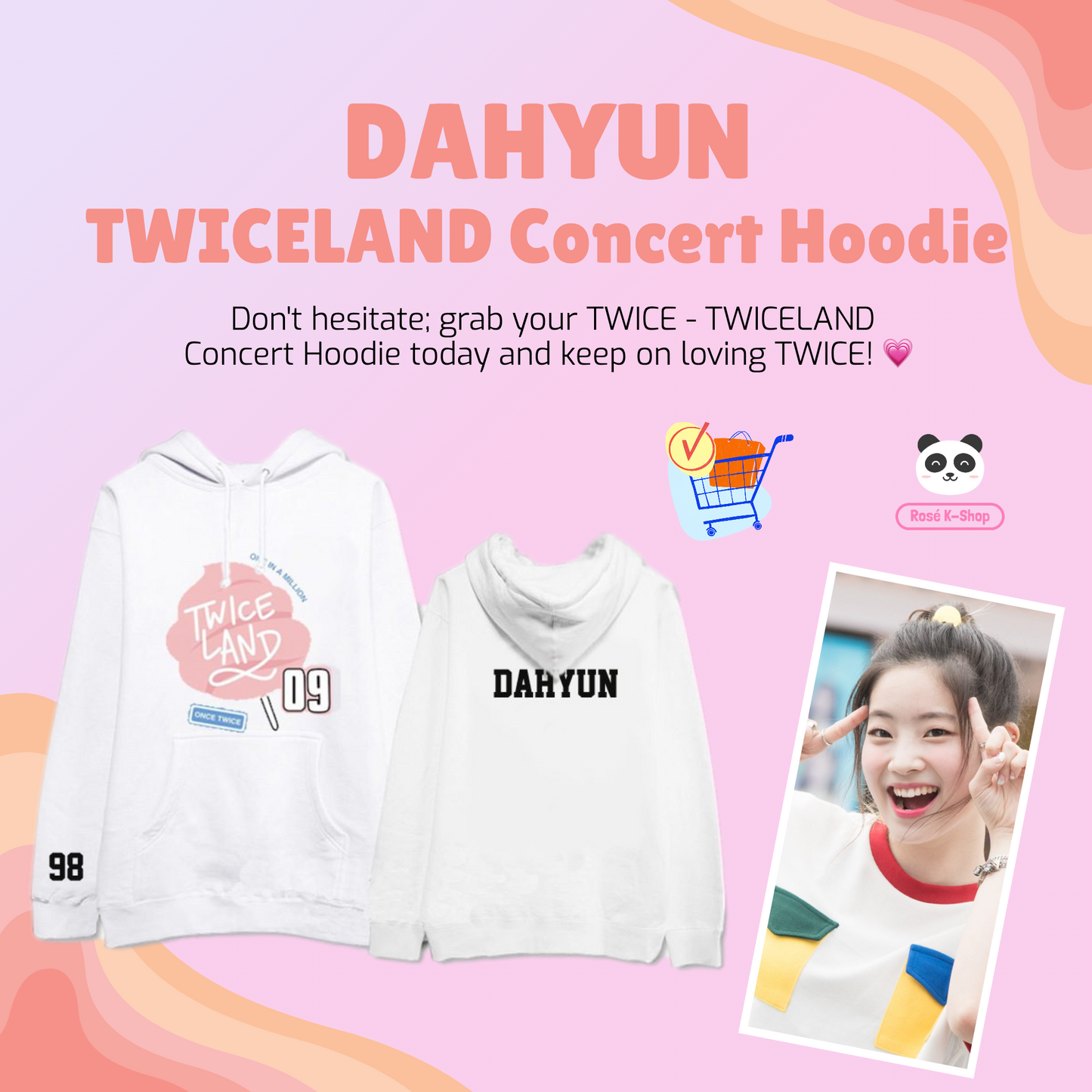 TWICE - TWICELAND Concert Hoodie | Nayeon, Jeongyeon, Momo, Sana, Jihyo, Mina, Dahyun, Chaeyoung, and Tzuyu Ver.